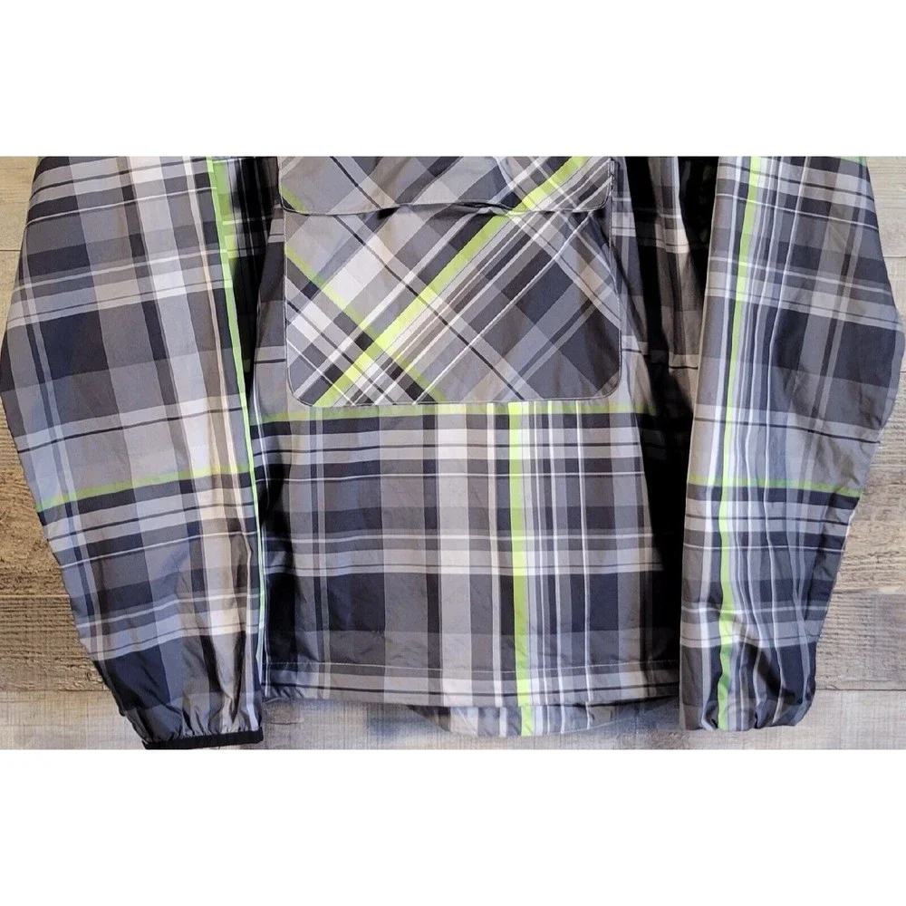 Vintage Nike Sportswear Hooded Windbreaker Pullover Plaid Size M - Picture 3 of 14